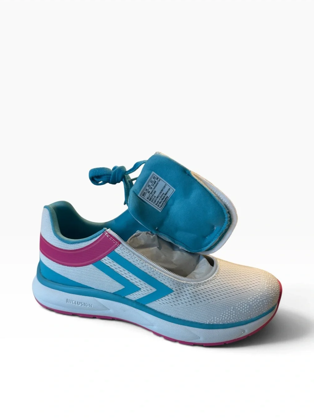 BILLY Sport Inclusion Too Women’s 9 Adaptive Sneakers Gray Turquoise Pink NIB